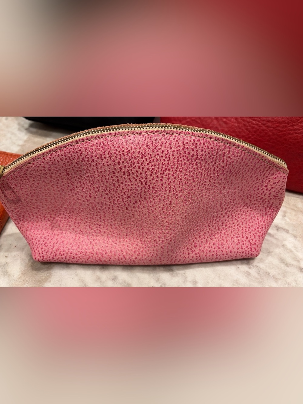 Portland Leather Goods Total Eclipse - Pebbled Pink (Maybe Flamingo)